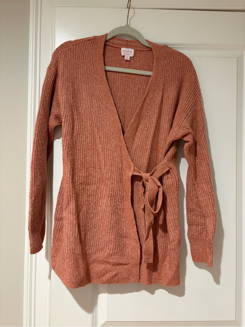 Isabel Maternity by Ingrid & Isabel Pink Peach Wrap Cardigan